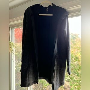 Dark heather gray cozy cardi/jacket